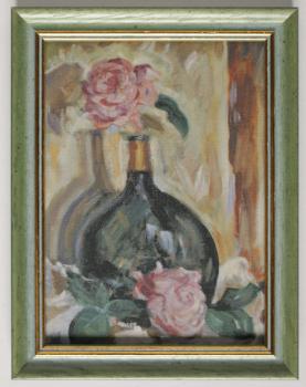 Anna Feldhusen, Worpswede/Bremen "Rose in Weinflasche"