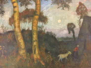 Otto Modersohn, Worpswede, "Abend im Moor"