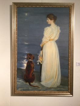 Peder Severin Kroyer, Skagen, "Dame mit Hund"
