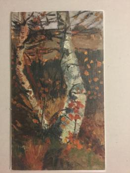 Paula Modersohn-Becker, Worpswede, "Birken im Herbst, um 1900"
