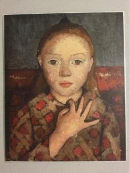 Paula Modersohn-Becker, Worpswede, "Mädchenbildnis mitgespreizter Hand vor der Brust, um 1905"
