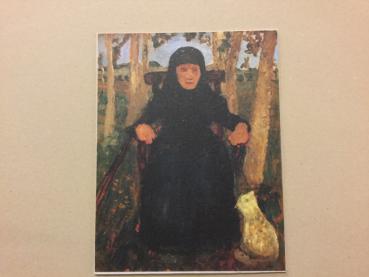 Paula Modersohn-Becker, Worpswede, "Sitzende Alte mit Katze, 1904"