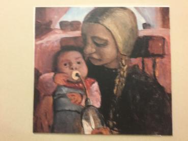 Paula Modersohn-Becker, Worpswede, "Mädchen mit Säugling und Milchflasche, um 1904"