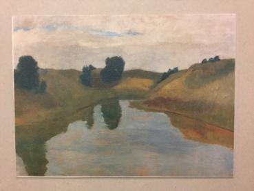 Paula Modersohn-Becker, Worpswede, "Landschaft mit Moortümpel, um 1900"
