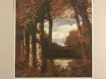 Hans am Ende, Worpswede, "Moorsee zwischen Birken im Herbst"