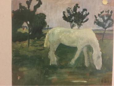Paula Modersohn-Becker, Worpswede, "Pferd auf der Weide", 1901