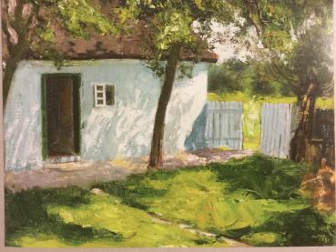 Franz Triebsch, 1870-1956, Ahrenshoop, "Am Katen in Ahrenshoop", 1924