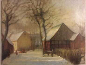 Hermann Angermeyer, Fischerhude, "Winter in Fischerhude", um 1940