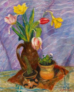 Otto Modersohn "Stilleben mit Tulpen"
