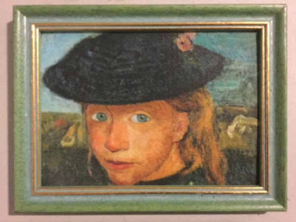Paula Modersohn-Becker, Worpswede, "Kopf eines blonden Mädchens mit Strohhut, um 1904"