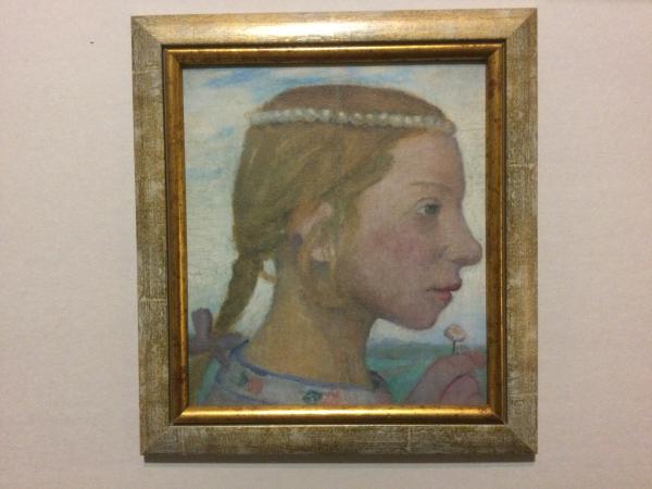 Paula Modersohn-Becker, Worpswede, "Kopf eines jungen Mädchens mit Perlenkette", um 1901