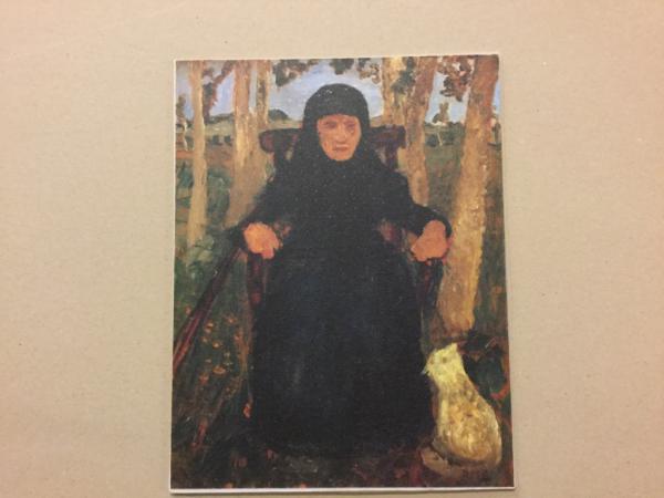 Paula Modersohn-Becker, Worpswede, "Sitzende Alte mit Katze, 1904"