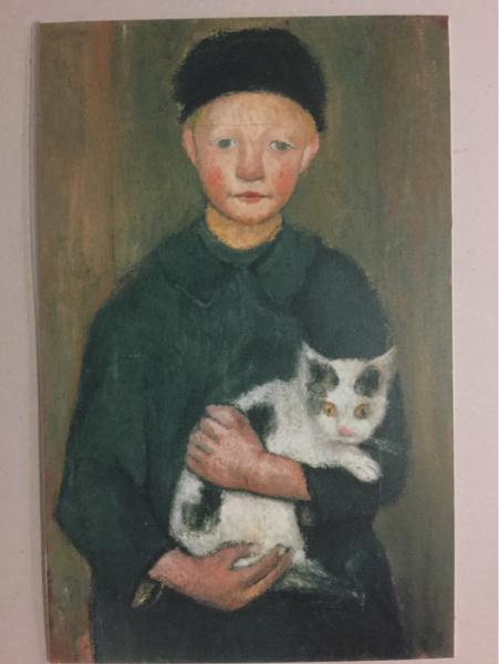Paula Modersohn-Becker, Worpswede, "Junge mit Katze im Arm, um 1903"