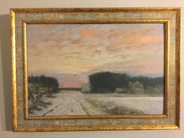 Fritz Overbeck, Worpswede, "Winterabend"