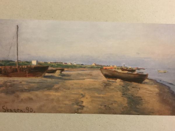 Peder Severin Kroyer,1851 - 1909, Skagen, "Boote am Strand von Skagen", 1890