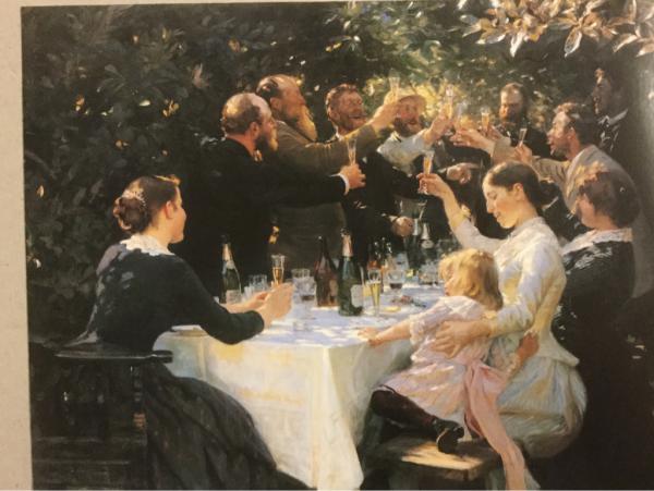 Peder Severin Kroyer,1851 - 1909, Skagen, "Hipp-hipp-hurra!-Künstlerfest in Skagen", 1888