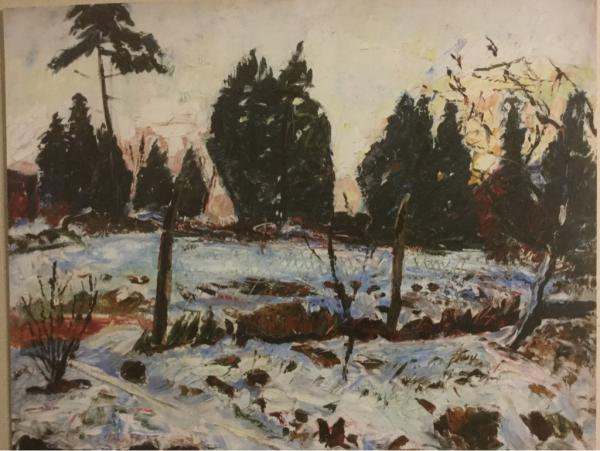 Albert Schiestl-Arding, 1883-1937,  Worpswede, "Winter am Weyerberg"