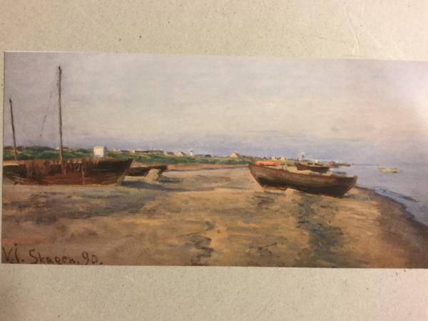 Viggio Johannsen, 1851-1935, Skagen, "Boote am Strand von Skagen", 1890