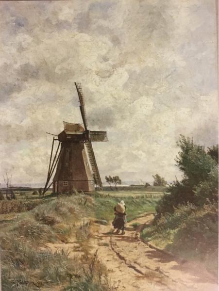 Carl Malchin, 1838-1923, Ahrenshoop, "Windmühle bei Ahrenshoop", 1891