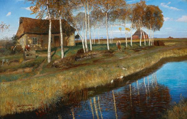 Otto Modersohn "Herbstmorgen am Moorkanal"